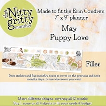 Load image into Gallery viewer, May Puppy Love - The Nitty Gritty Monthly - Erin Condren Vertical Horizontal
