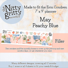 Load image into Gallery viewer, May Peachy Blue - The Nitty Gritty Monthly - Erin Condren Vertical Horizontal