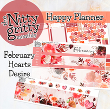Load image into Gallery viewer, February Hearts Desire - The Nitty Gritty Monthly - Happy Planner Classic