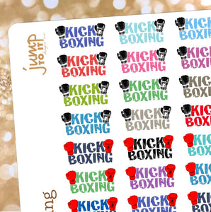 Kickboxing workout stickers         (R-141)