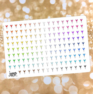 Paper Clip Functional rainbow stickers          (S-113-15)