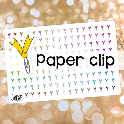 Paper Clip Functional rainbow stickers          (S-113-15)