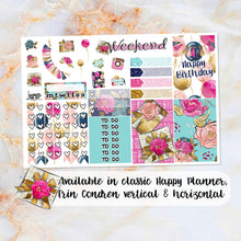Load image into Gallery viewer, Happy Birthday! sampler stickers - for Happy Planner, Erin Condren Vertical and Horizontal Planners