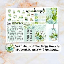 Load image into Gallery viewer, Succulents sampler stickers - for Happy Planner, Erin Condren Vertical and Horizontal Planners