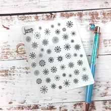 Load image into Gallery viewer, Foil SNOWFLAKE Stickers - Erin Condren Happy Planner B6 Hobo - brush stroke chores