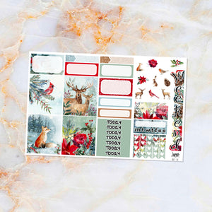 Winter Wonderland sampler stickers - for Happy Planner, Erin Condren Vertical and Horizontal Planners