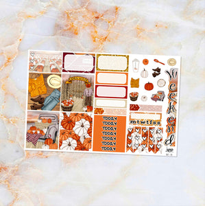 Pumpkin Patch sampler stickers - for Happy Planner, Erin Condren Vertical and Horizontal Planners