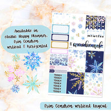 Load image into Gallery viewer, Snowflakes sampler stickers - for Happy Planner, Erin Condren Vertical and Horizontal Planners