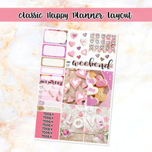 Load image into Gallery viewer, Valentine Love sampler stickers - for Happy Planner, Erin Condren Vertical and Horizontal Planners