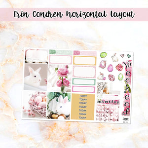 Easter Rose sampler stickers - for Happy Planner, Erin Condren Vertical and Horizontal Planners