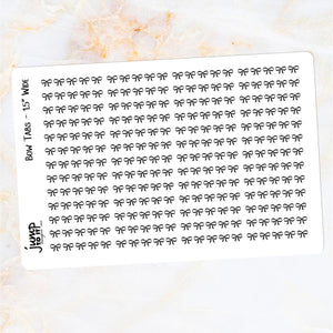 Foil Planner Stickers - BOW TABS HEADERS - Erin Condren Happy Planner B6 Hobo