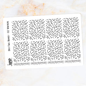Foil Planner Stickers - DOTS full boxes - Erin Condren Happy Planner Big Mini B6 Hobo
