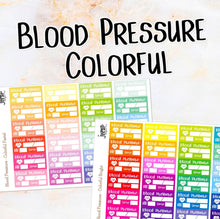 Load image into Gallery viewer, Blood Pressure Colorful Bright &amp; Pastel planner stickers           (R-102+)