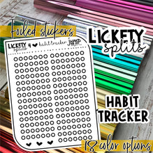 Load image into Gallery viewer, Foil - Lickety Splits - HABIT TRACKER - planner stickers Erin Condren Happy Planner B6 Hobo -chores
