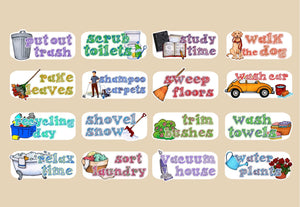 Household Chores stickers - Customized sheets! Over 50 choices       (R-105)