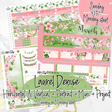 Load image into Gallery viewer, March Spring Dreaming -for Laurel Denise Planner stickers - Portrait, Mini, Vertical, Horizontal &amp; Project