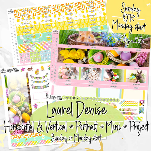 April Easter Days -for Laurel Denise Planner stickers - Portrait, Mini, Vertical, Horizontal & Project