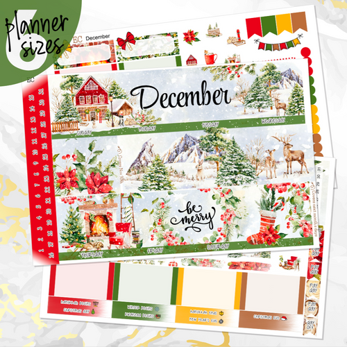 New Release December Winter Pines monthly - Erin Condren Vertical Horizontal 7