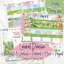 Load image into Gallery viewer, April Spring Fever -for Laurel Denise Planner stickers - Portrait, Mini, Vertical, Horizontal &amp; Project
