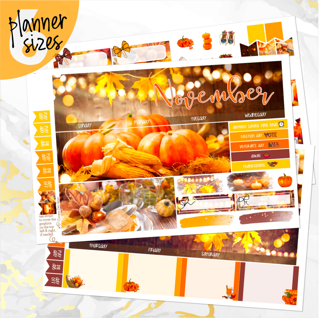November Harvest Glow monthly - Erin Condren Vertical Horizontal 7