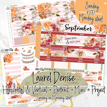 Load image into Gallery viewer, September Harvest Blush -for Laurel Denise Planner stickers - Portrait, Mini, Vertical, Horizontal &amp; Project 4-Column)