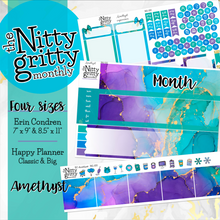 Load image into Gallery viewer, AMETHYST - The Nitty Gritty Monthly-Any Month-Erin Condren 7x9 8.5x11 Happy Planner Classic &amp; Big
