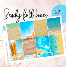 Load image into Gallery viewer, Beachy summer full boxes - planner stickers Erin Condren Happy Planner