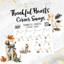 Load image into Gallery viewer, New Release November Thankful Hearts Corner Swags planner stickers          (S-141-12)