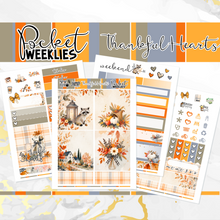 Load image into Gallery viewer, New Release November Thankful Hearts - POCKET Mini Weekly Kit Planner stickers
