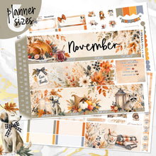 Load image into Gallery viewer, New Release November Thankful Hearts monthly - Erin Condren Vertical Horizontal 7"x9", Happy Planner Classic, Mini &amp; Big