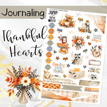 Load image into Gallery viewer, New Release November Thankful Hearts JOURNAL sheet - planner stickers (S-132-51)