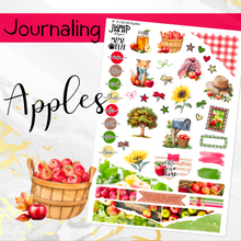 Load image into Gallery viewer, New Release September Apples JOURNAL sheet - planner stickers          (S-132-49)