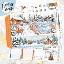 Load image into Gallery viewer, New Release January Snowy Hollow '27 monthly - Erin Condren Vertical Horizontal 7"x9", Happy Planner Classic, Mini &amp; Big (Copy)