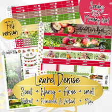 Load image into Gallery viewer, New Release September Apples FOIL -for Laurel Denise Planner stickers -Scout/Portrait, Anne/Vertical, Nancy/Horizontal, Small/Mini