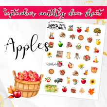 Load image into Gallery viewer, New Release September Apples Deco sheet - planner stickers          (S-109-75)