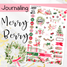 Load image into Gallery viewer, New Release December Merry Berry JOURNAL sheet - planner stickers (S-132-53)