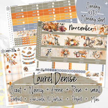 Load image into Gallery viewer, New Release November Thankful Hearts -for Laurel Denise Planner stickers -Scout/Portrait, Anne/Vertical, Nancy/Horizontal, Rose/Project &amp; Mini