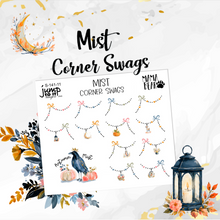 Load image into Gallery viewer, New Release October Mist Corner Swags planner stickers          (S-141-11)