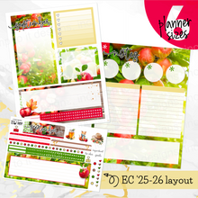 Load image into Gallery viewer, New Release September Apples Notes monthly sticker -25/26 Erin Condren Vertical Horizontal 7"x9", Happy Planner Classic, Mini &amp; Big
