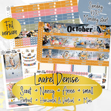 Load image into Gallery viewer, New Release October Mist FOIL -for Laurel Denise Planner stickers -Scout/Portrait, Anne/Vertical, Nancy/Horizontal, Small/Mini