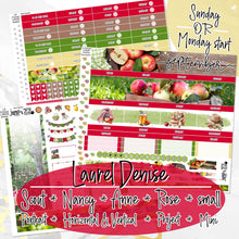 Load image into Gallery viewer, New Release September Apples -for Laurel Denise Planner stickers -Scout/Portrait, Anne/Vertical, Nancy/Horizontal, Rose/Project &amp; Mini