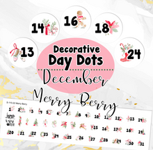 Load image into Gallery viewer, New Release December Merry Berry Decorative day dot planner calendar stickers fall autumn     (S-110-22)