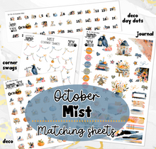 Load image into Gallery viewer, New Release Mist October Planner Stickers – Matching Extras + Bundle &amp; Save!