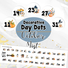 Load image into Gallery viewer, New Release October Mist Decorative day dot planner calendar stickers fall autumn     (S-110-19)