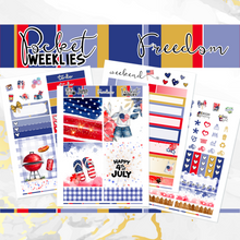 Load image into Gallery viewer, July Freedom - POCKET Mini Weekly Kit Planner stickers