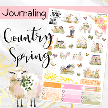 Load image into Gallery viewer, Country Spring JOURNAL sheet - planner stickers          (S-132-44)