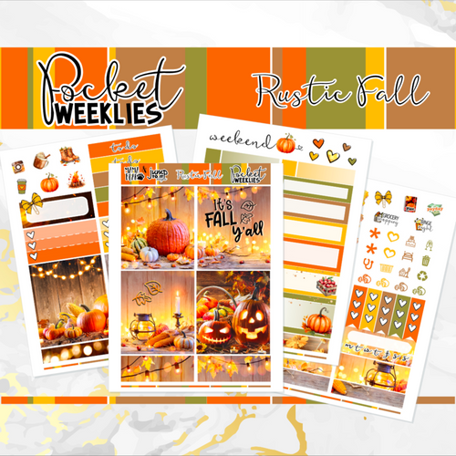 Rustic Fall - POCKET Mini Weekly Kit Planner stickers