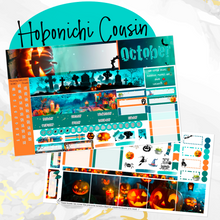 Load image into Gallery viewer, October Haunting Halloween monthly - Hobonichi Cousin A5 personal planner