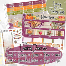 Load image into Gallery viewer, November Spice for Laurel Denise Planner stickers - Scout/Portrait, Anne/Vertical, Nancy/Horizontal, Rose/Project &amp; Mini