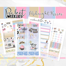 Load image into Gallery viewer, Midnight Kisses NYE - POCKET Mini Weekly Kit Planner stickers